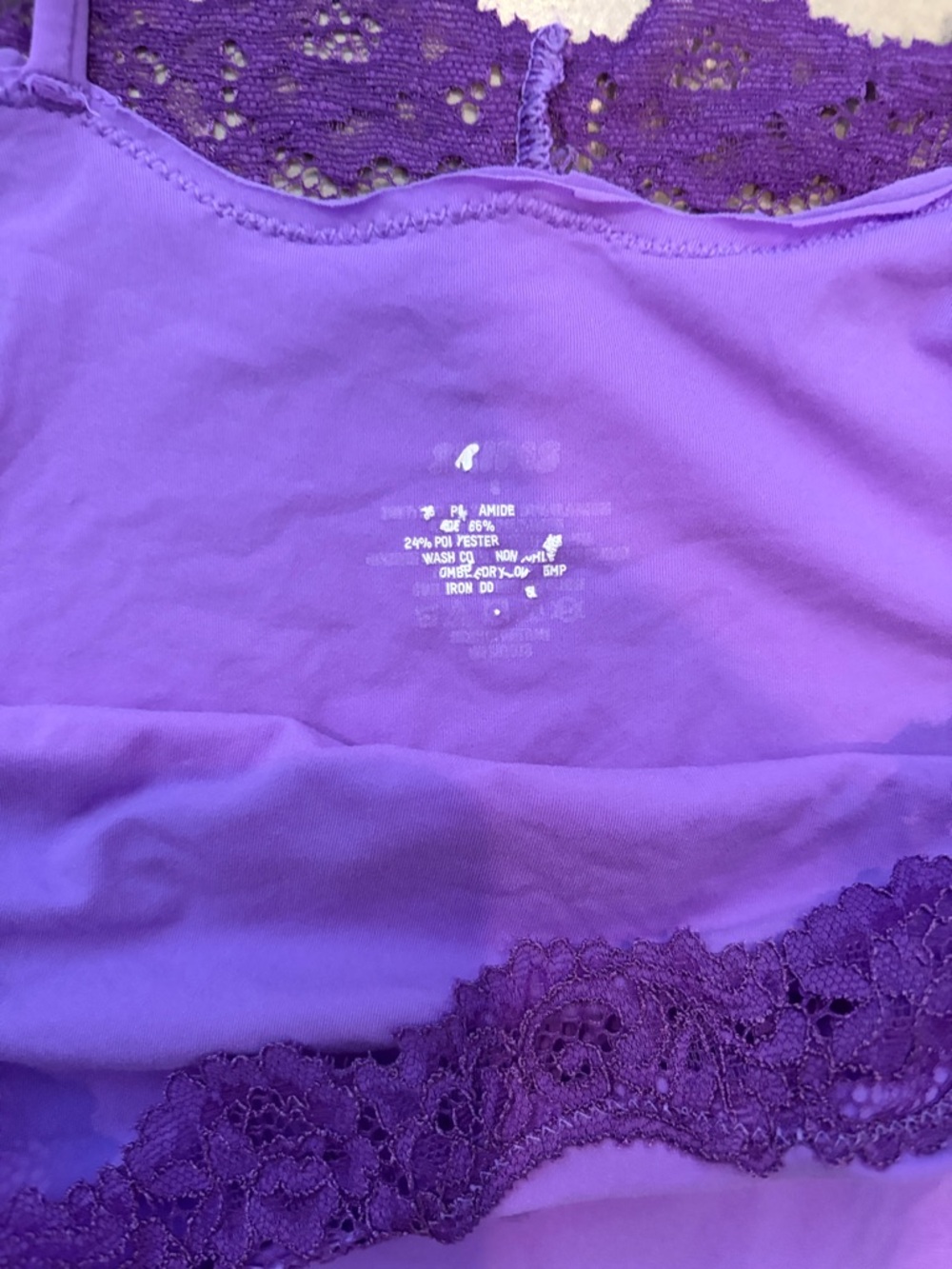 SKIMS Purple Lace-Trim Bodysuit - Picture 2 of 3